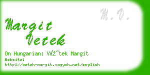 margit vetek business card